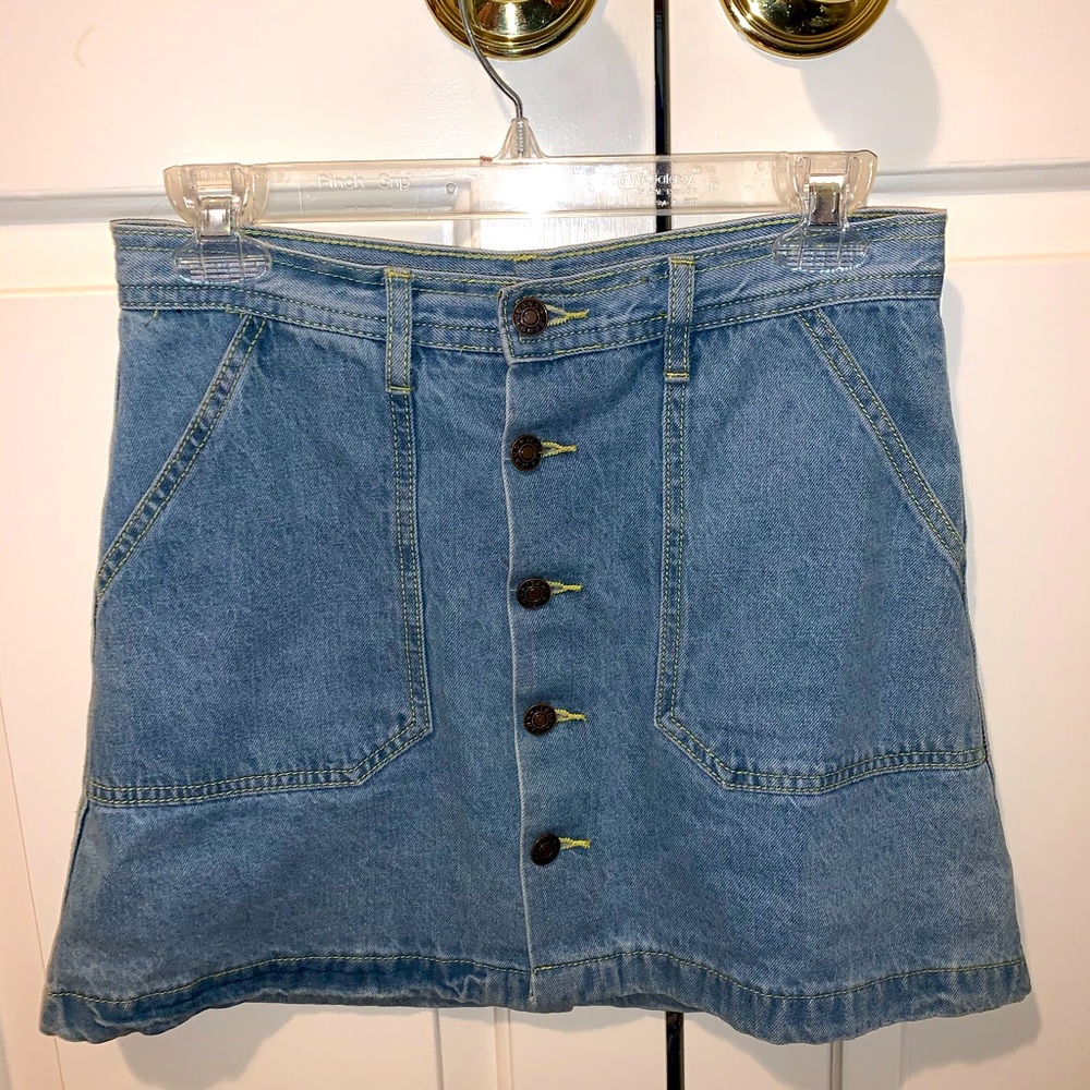 Button up jean skirt